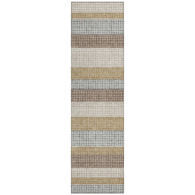Machine Washable Indoor/Outdoor Chantille ACN2530 Stripes Rug