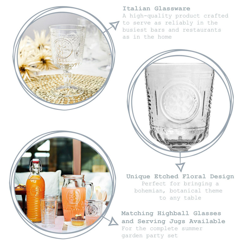 Romantic Wine Glasses - 320ml, 6, Clear