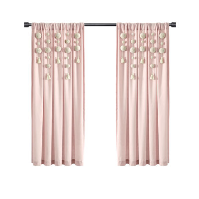 Cotton Blend Semi Sheer Curtain Single Panel