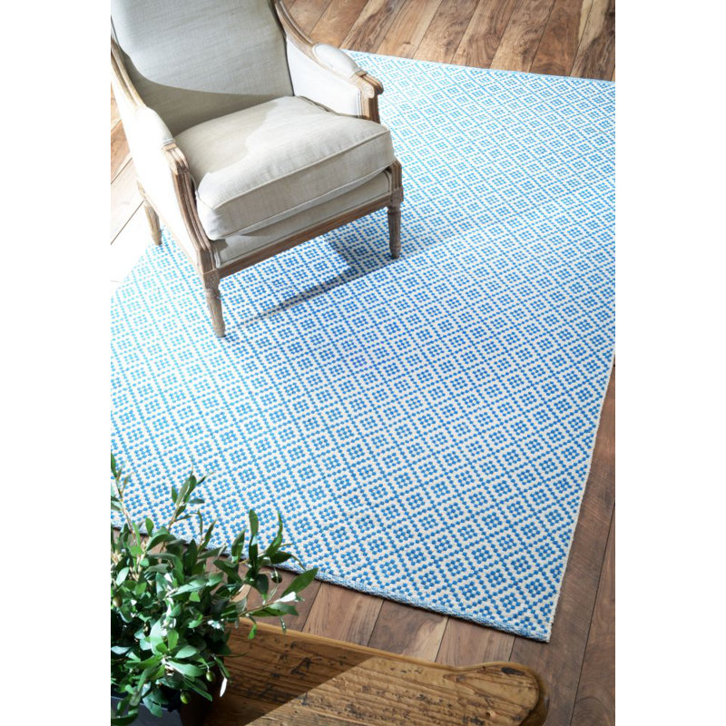 Tapis turquoise Bivouac, 8 pi x 10 pi