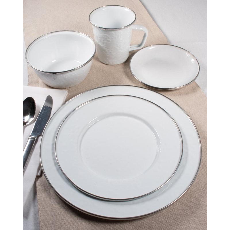 Solid Red Set of Colanders, White