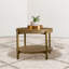 Table d'appoint ronde avec tablette de rangement