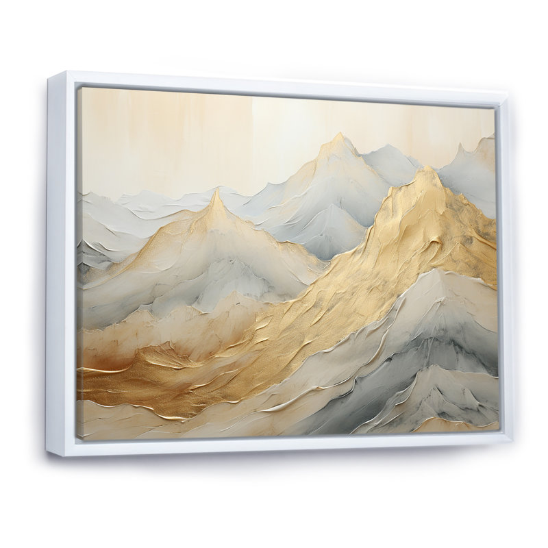 Alpine Mountain Harmony sur impression sur toile, Cadre flottant blanc, H 24 po x l 32 po x P 1 po