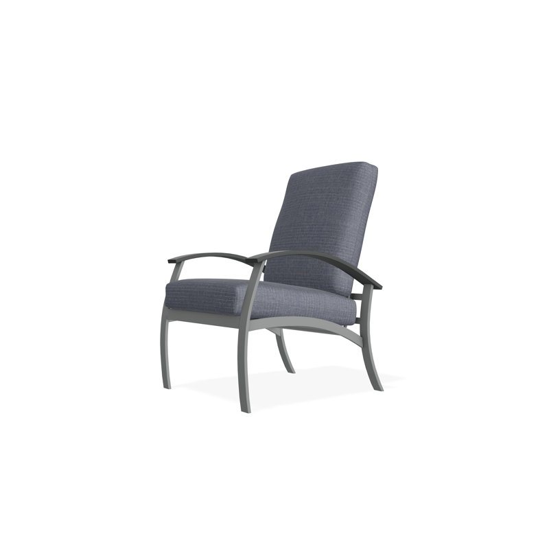 Belle Isle Cushion Deep Seating Arm Chair, Graphite, Proven Denim