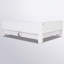 Lit de jour blanc Queen, lit plateforme moderne en bois avec étagères de rangement ouvertes, bande lumineuse DEL d'ambiance et station de chargement USB, sommier non requis-618842283