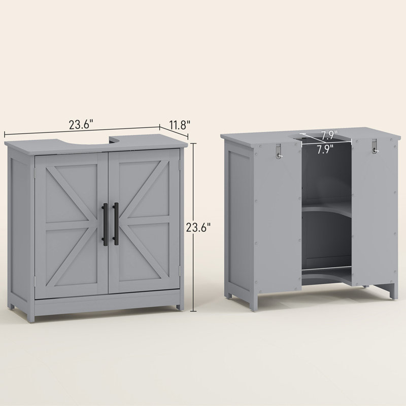 Meuble-lavabo 23,6 po avec rangement