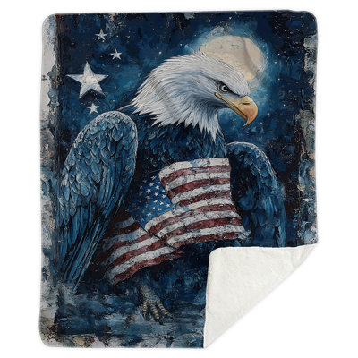 The Eagle Of Faith Small Sherpa Blanket