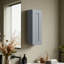 Petites armoires de salle de bain gris foncé, armoire de rangement au-dessus de la toilette en bois massif, organisateurs muraux avec porte et tablettes à un shaker, assemblage facile pour la cuisine, la salle de lavage, le coin (l 12 po x P 12 po x H 42 po)-119713331-119713333
