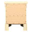 Table de chevet beige pour la décoration et la fonction de la chambre à coucher - H 24 po x l 21 po x P 16 po avec structure à deux tiroirs avec rangement pratique et classique