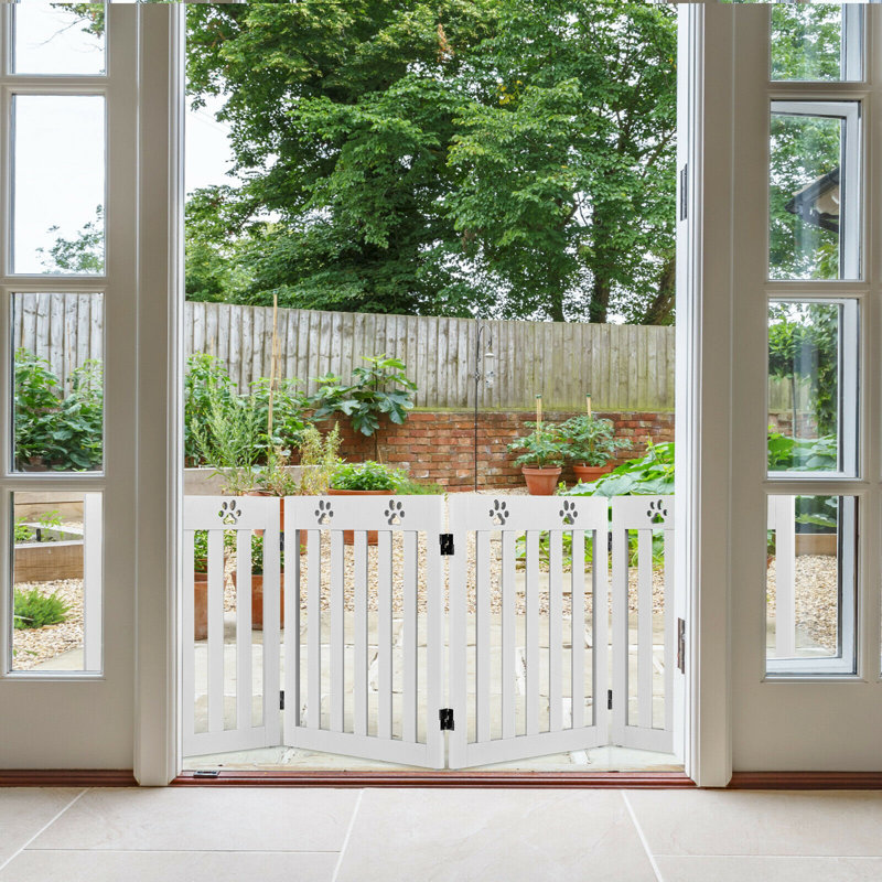 Barrière pour animaux Kol bisen, L 80 po, Blanc