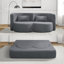 Canapé-lit pliant, canapé de plancher, canapé-lit double en futon avec rembourrage en mousse, adapté pour le salon, les invités, le bureau et un appartement (gris)-1180405209