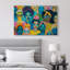 «Pop Urban Street Yellow Blue Girls», Portrait Vibrant Colorful-107907735-107907736