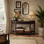 Console demi-lune en bois massif avec tiroir et tablette-1361520907-1361520912-1361520916