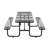 96" Rectangular Picnic Tables Black