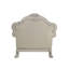 Fauteuil en cuir synthétique - blanc os, modèle, coussin à dossier serré, plancher de 8 po, fauteuil d'une capacité de 220 lb en cuir blanc, motif, profondeur de l'ensemble de 46 po, hauteur de 29 po