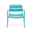 Fauteuil en fer turquoise : un rêve de détente en plein air, 60,6 cm de profondeur, 67,3 cm de largeur, 63,2 cm de hauteur, 6,3 kg. Profitez d'un moment de détente avec style.