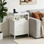 Table de chevet avec station de charge et 2 tiroirs en tissu, table de chevet avec ports et prises USB, table de bout avec tablette ouverte-122494974-129715228