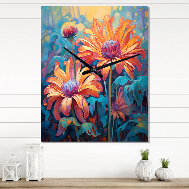 Horloge murale «Chrysanthemums», Petit