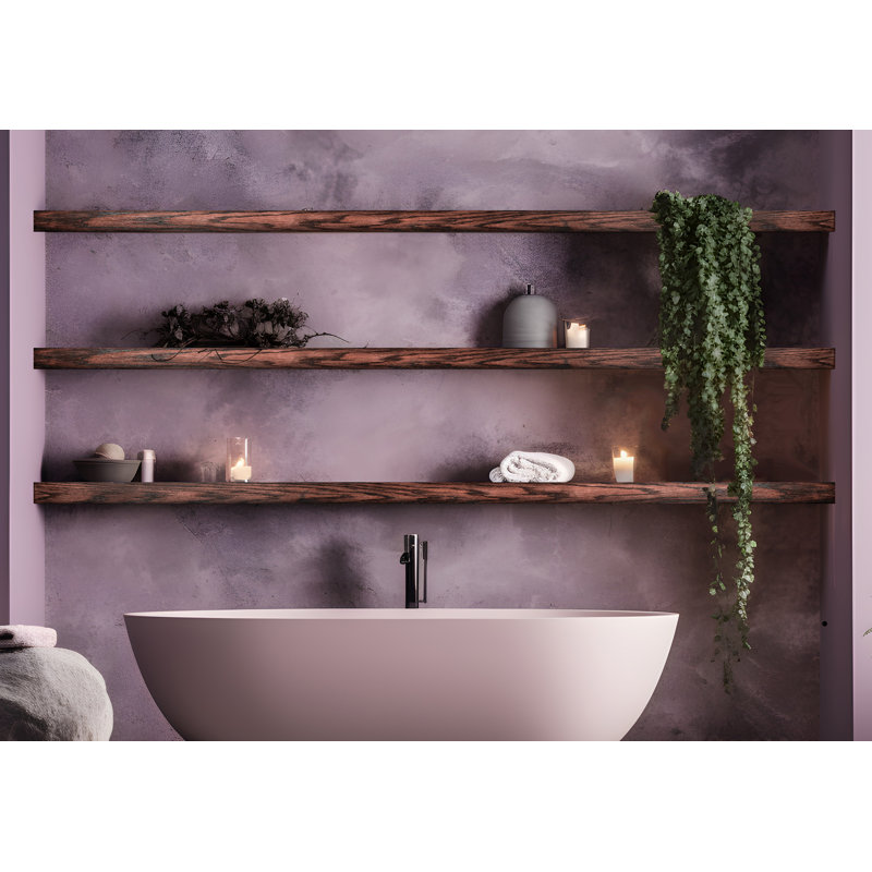 3 Piece Oak Floating Shelf, 3'' H x 57'' W x 6'' D