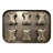 Midlee 6 Cup Non-Stick Carbon Steel Mold with Lid