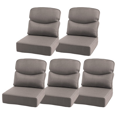 Allo Luxury Smile 24x22x6 Outdoor Cushions, Water Resistant Olefin Deep Seat Cushion for Patio Wicker Chair Sofa