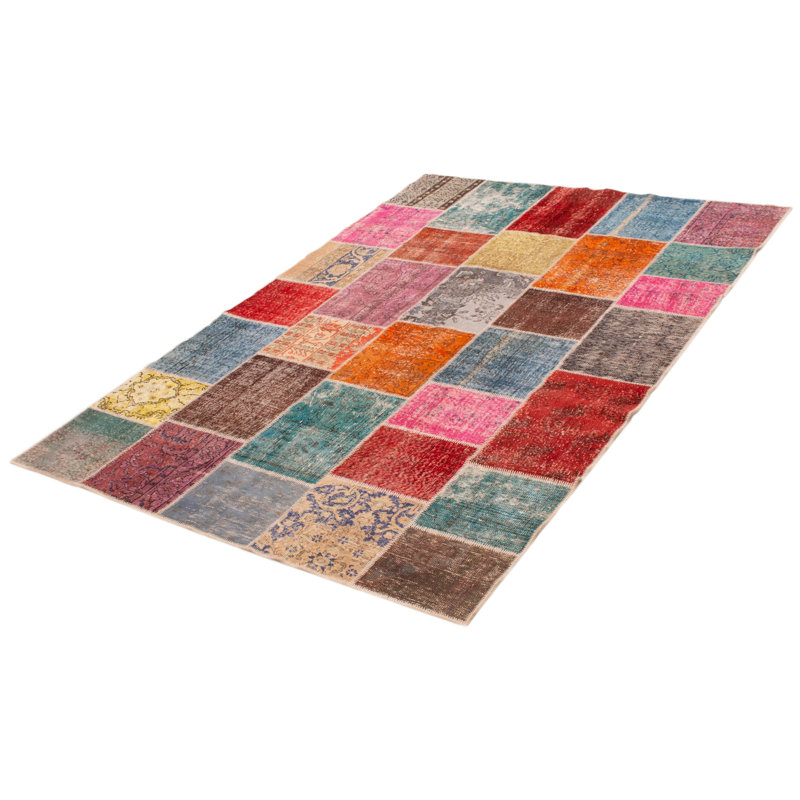 Color Transition Patchwork Multi Color Rug 6'9" x 9'9"