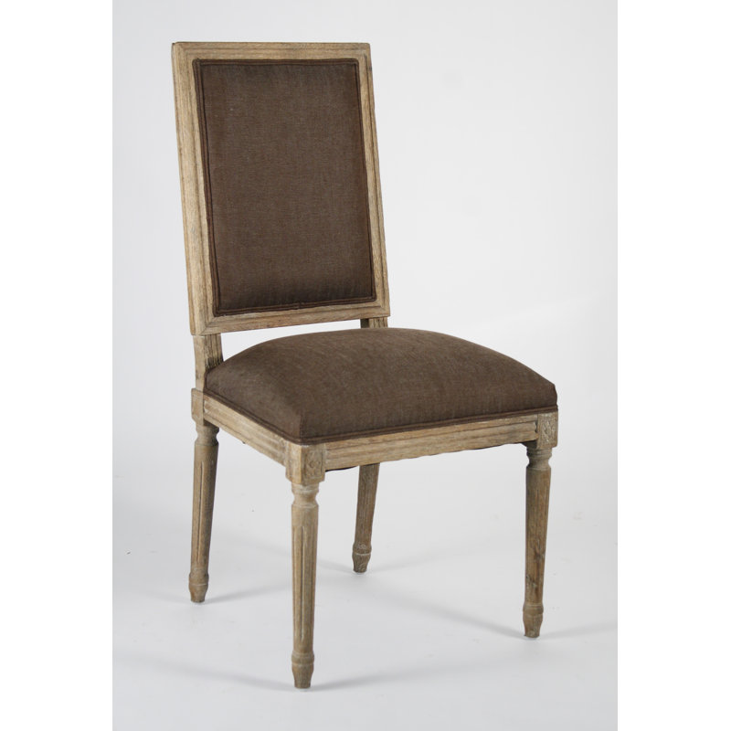 Chaise rembourrée Bodil, Aubergine, Chêne gris
