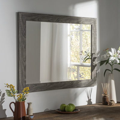 Masham Wood Flat Wall Mirror