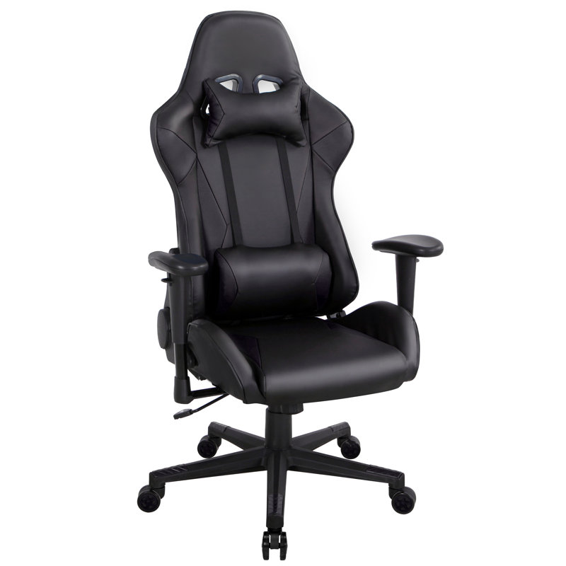 Fauteuil de jeu inclinable ergonomique Inbox, Similicuir noir