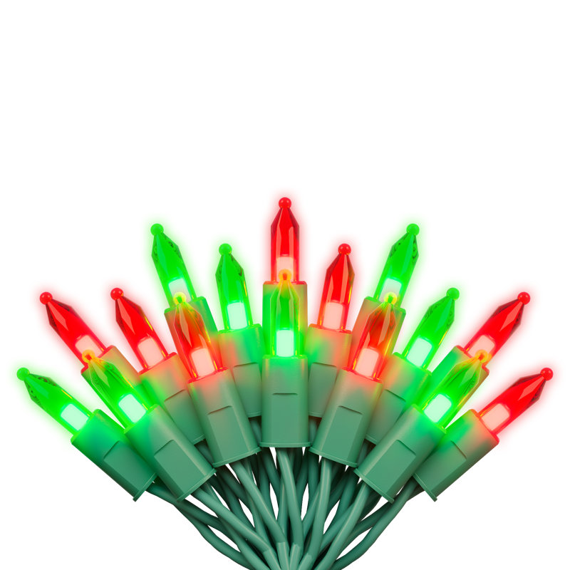 23,3 pi - 70 lumières rouges et vertes T5 à DEL de qualité commerciale imperméables pour la décoration des Fêtes, décorations de Noël
