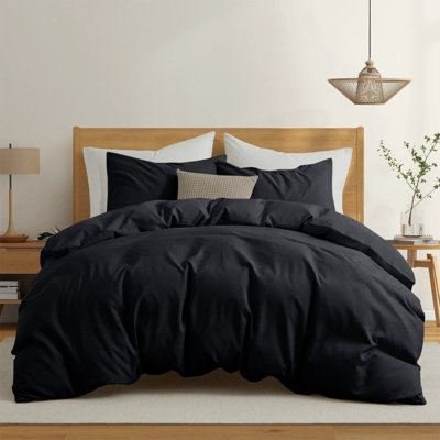 Premium 4-Piece Microfiber Duvet Cover Complete Set