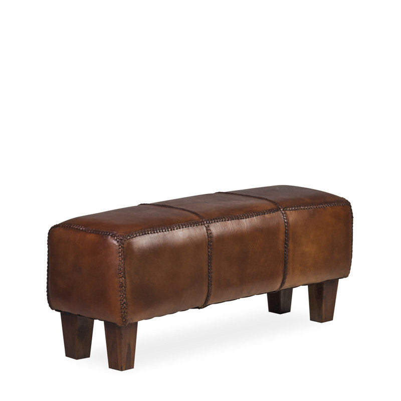 Dunkin Genuine Leather Upholstered Bench