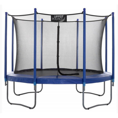 Machrus Upper Bounce 10 FT Round Backyard / Outdoor Trampoline Set with Safety Enclosure System