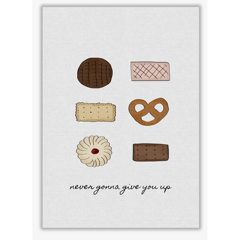 Never Gonna Give You Up - Print, 85 cm H x 60 cm W x 1 cm D, No Frame