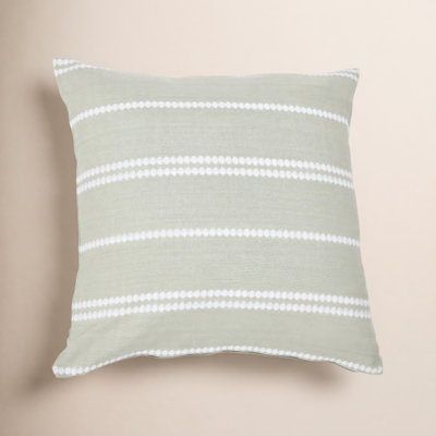 Hudie Striped Cotton Reversible Throw Pillow