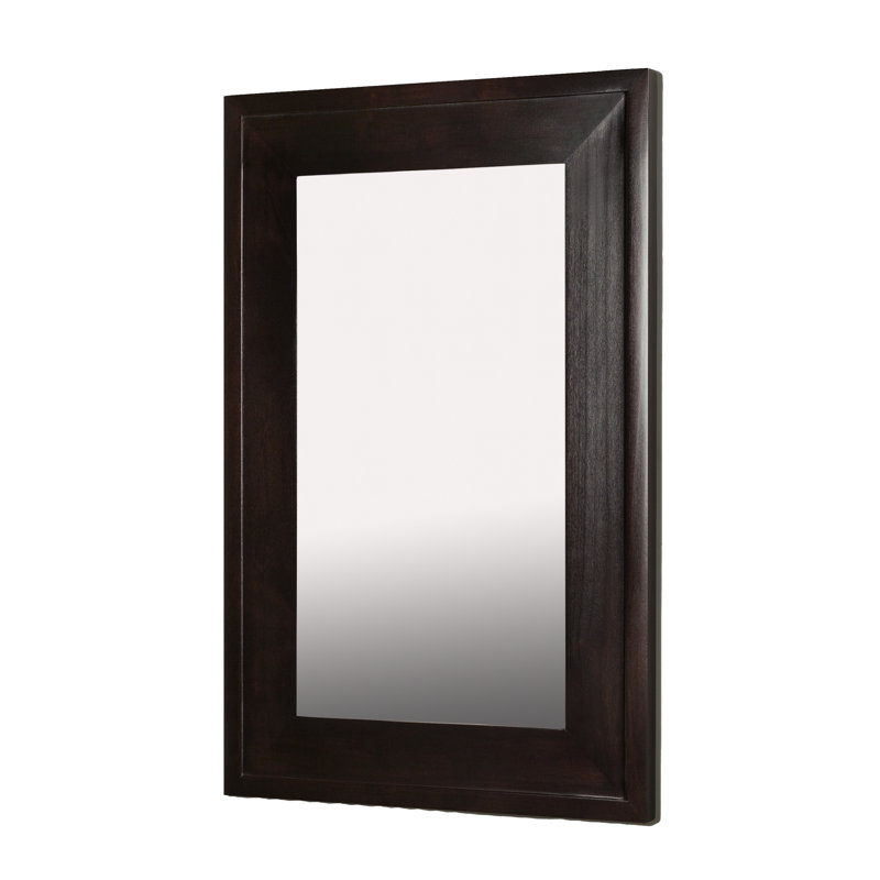 Recessed Mirrored Medicine Cabinet by Fox Hollow Furnishings, 24" H x 14" W x 3.75" D, Coffee Bean