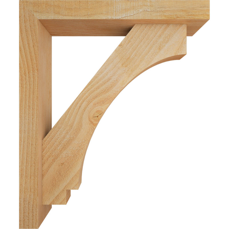 Imperial Block Bracket w/ Offset Brace, 24 x 20, 4"W Douglas Fir (Rough Sawn)