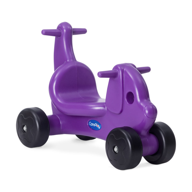 Purple Plastic 2-in-1 Push and Ride-on Puppy Toy