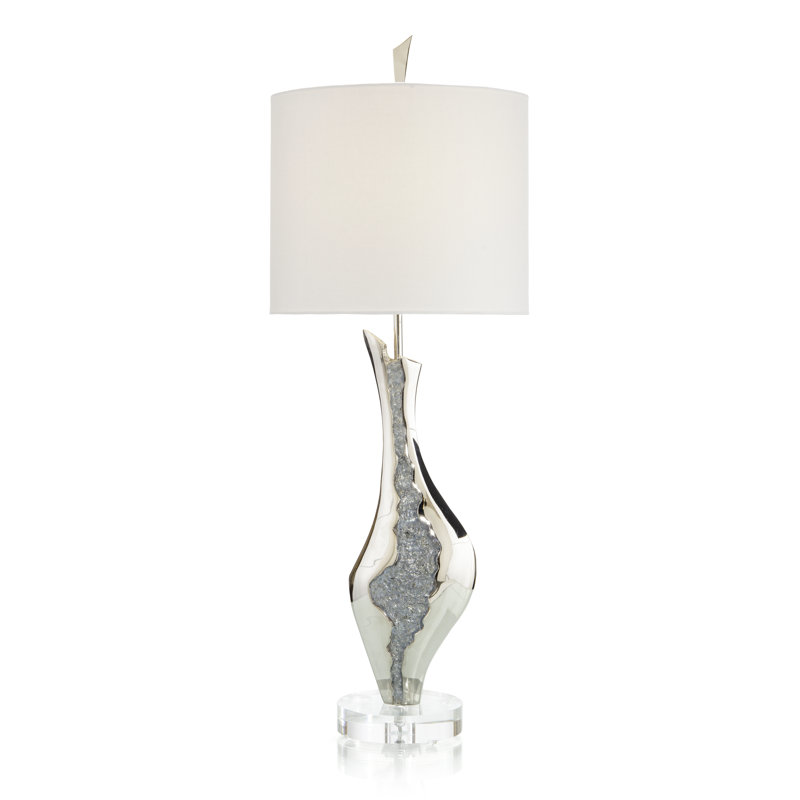 Glass Geode Table Lamp