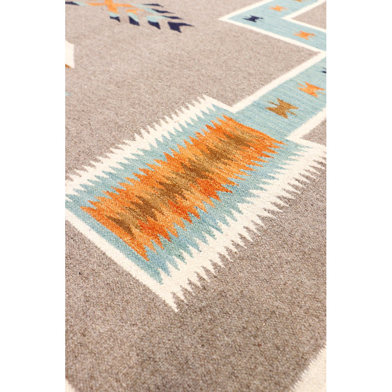 Canvello Tuscany Collection Reversible Wool Mocha Area Rug- 8' 2'' X 10' 0''
