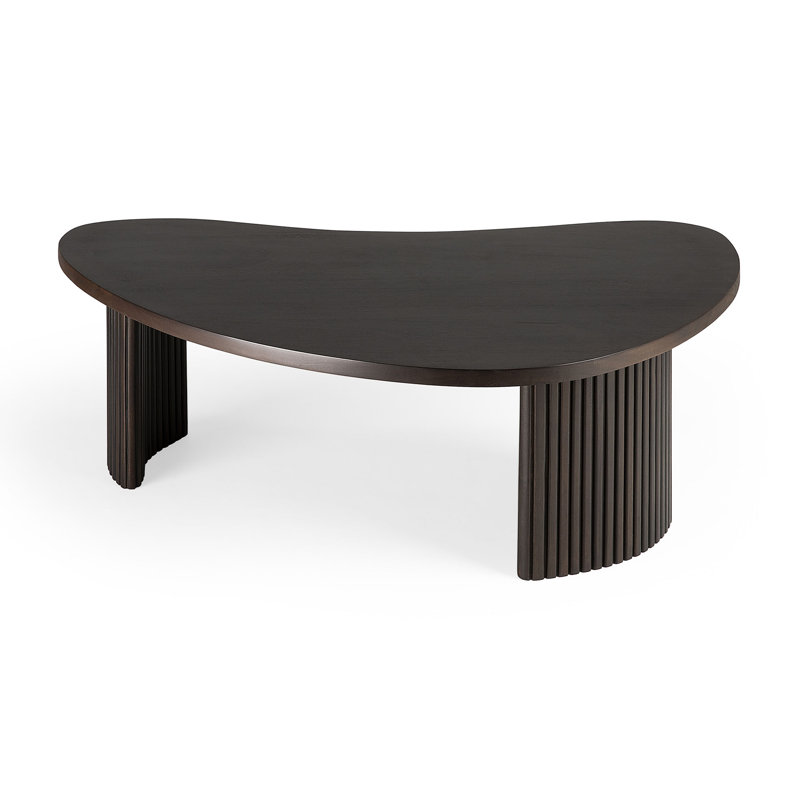 Boomerang Solid Wood Coffee Table, Dark Brown