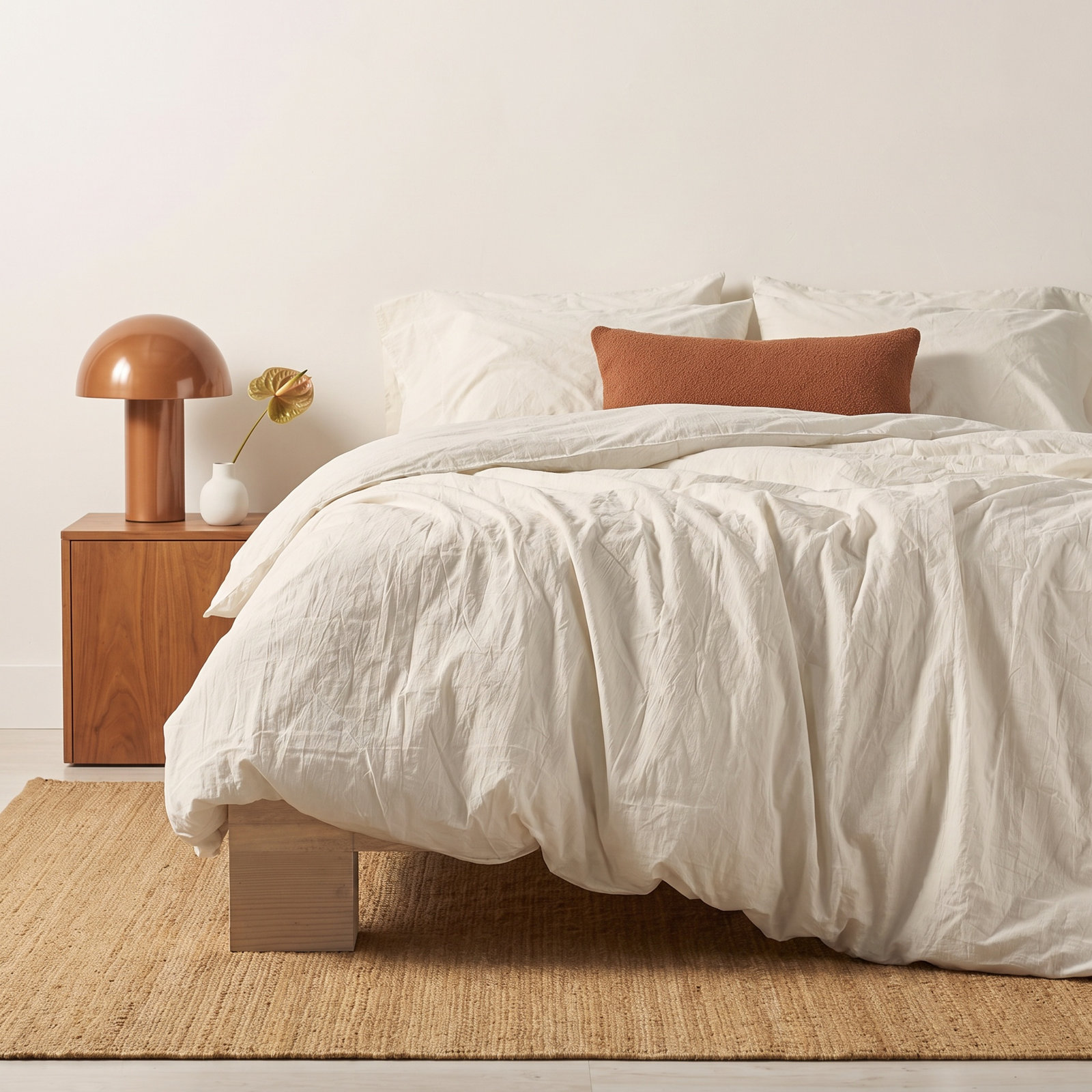 Organic Cotton Duvet Cover Set, Full/Queen Duvet Cover, Undyed