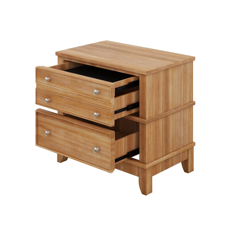 Table d'appoint 3 tiroirs 3 tiroirs pour salon, couloir, vestibule, table de chevet en bois 3 tiroirs Hazel