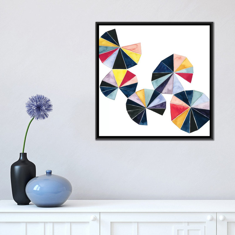 « hélice brillante ii », impression sur toile, H 18 po x l 18 po x P 1,5 po, Toile avec cadre noir, Pas de tapis