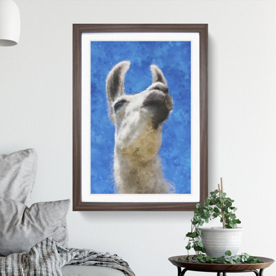 White Camel Painting - Picture Frame Graphic Art