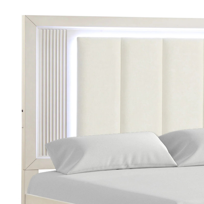 Queen Bed, Antique White, Queen