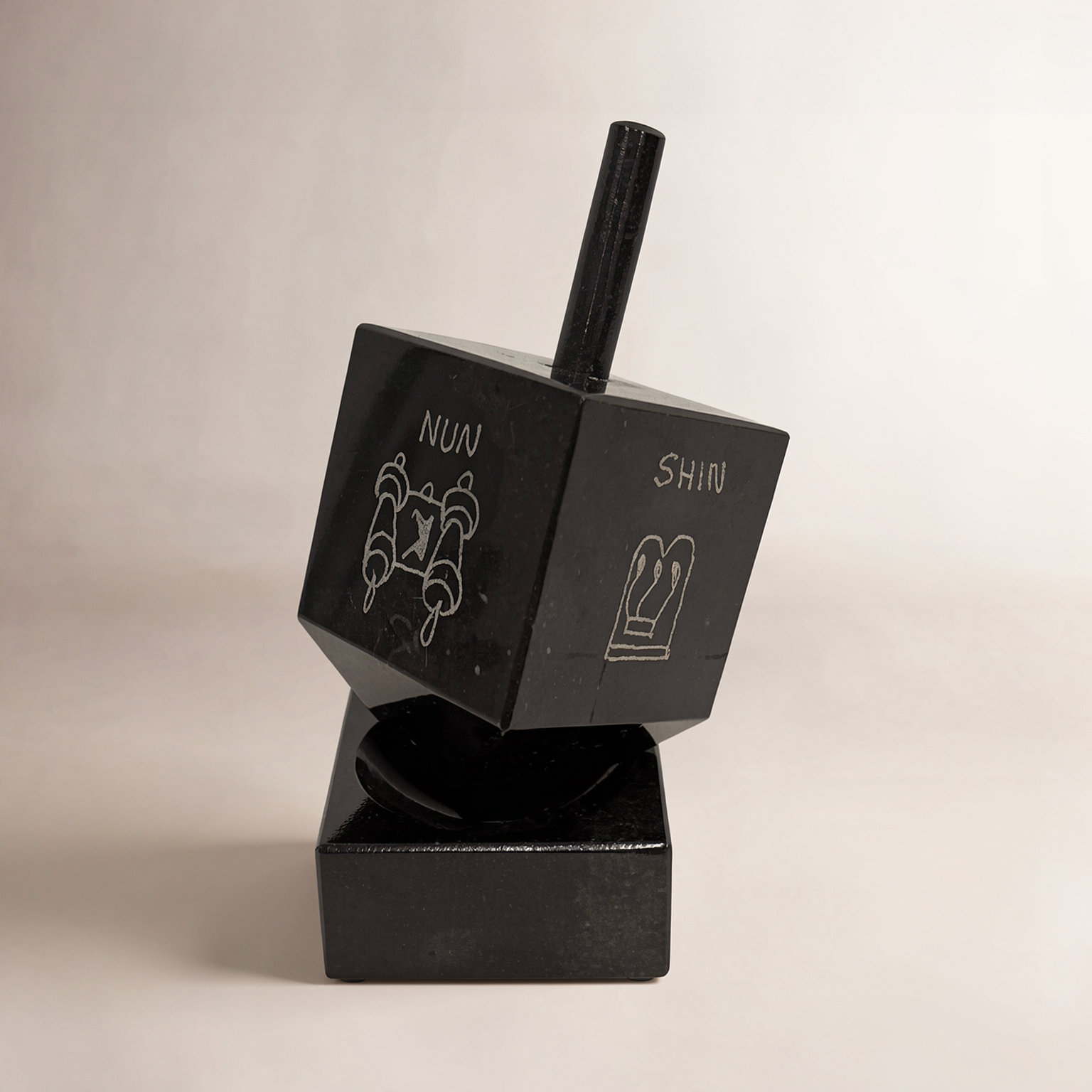 Marble Dreidel on Base