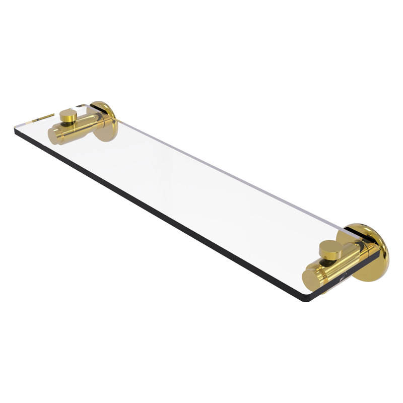 Marnell Bracket Shelf, 22", Polished Brass