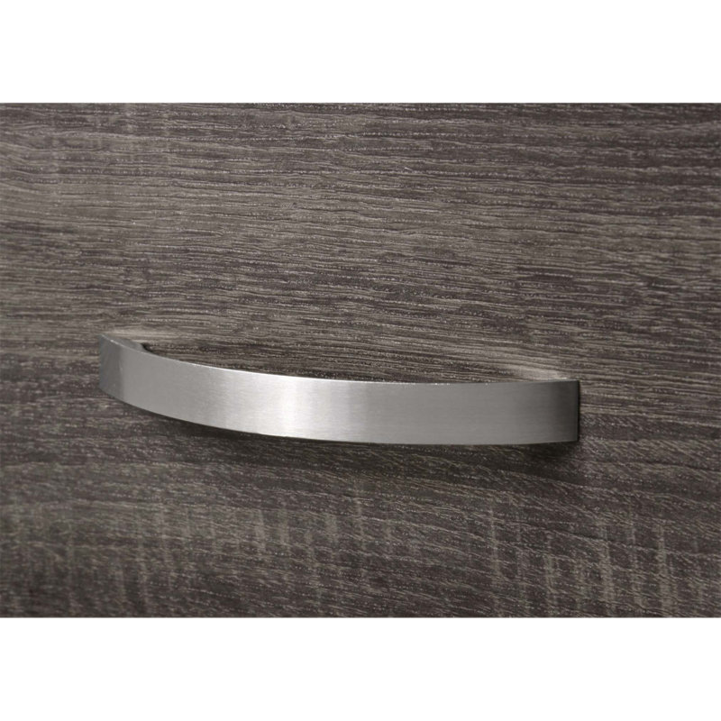 Table de chevet Stephan à 2 tiroirs avec grand espace de rangement et finition chêne gris moderne, idéale pour les chambres bien organisées.
