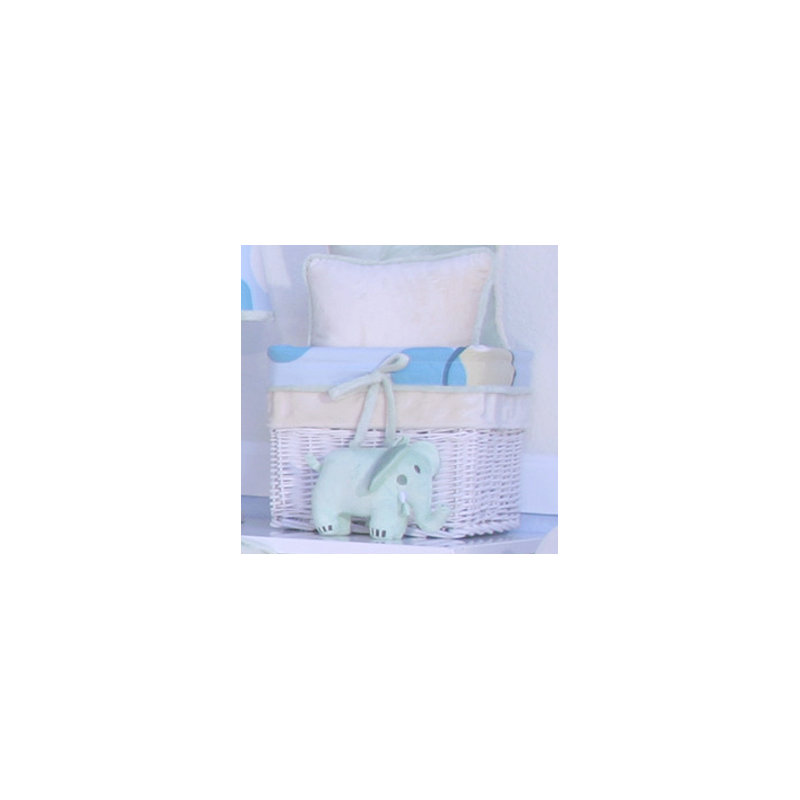 Panier à mèches minky blue bubbles